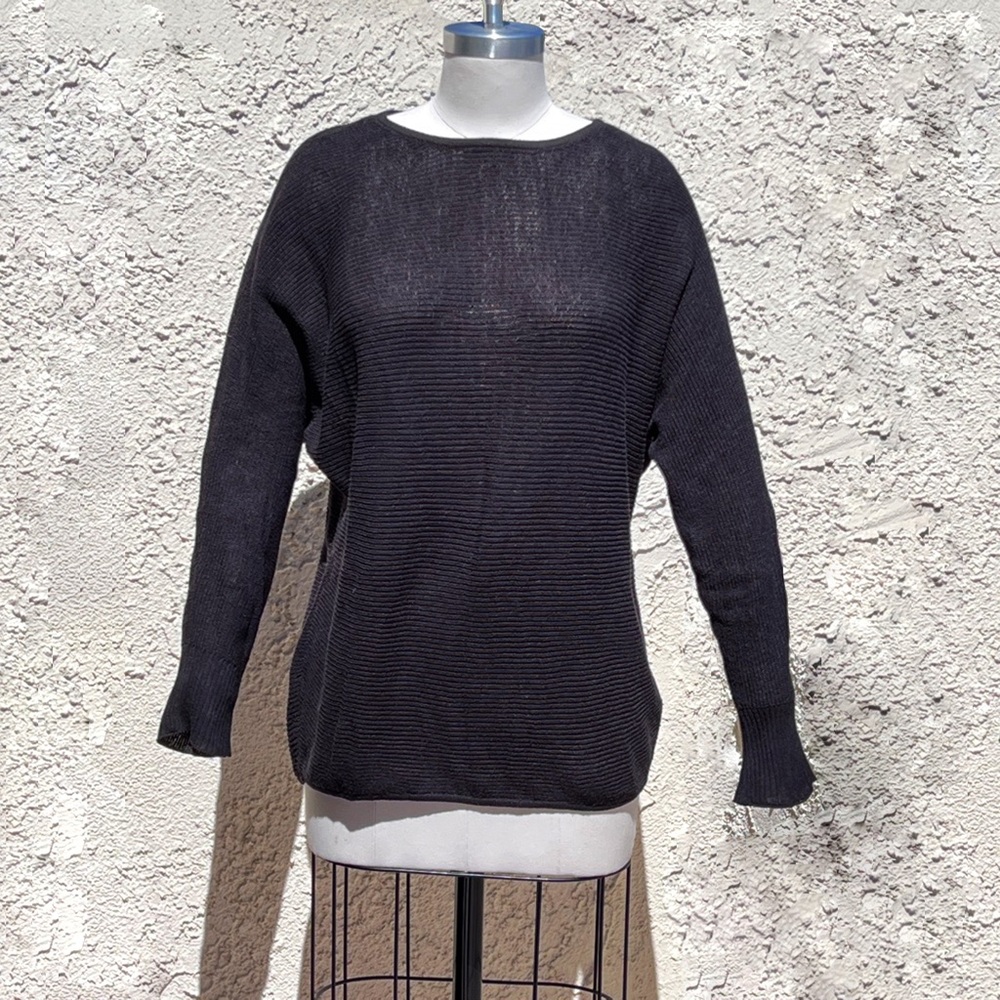 Black Ribbed Sweater